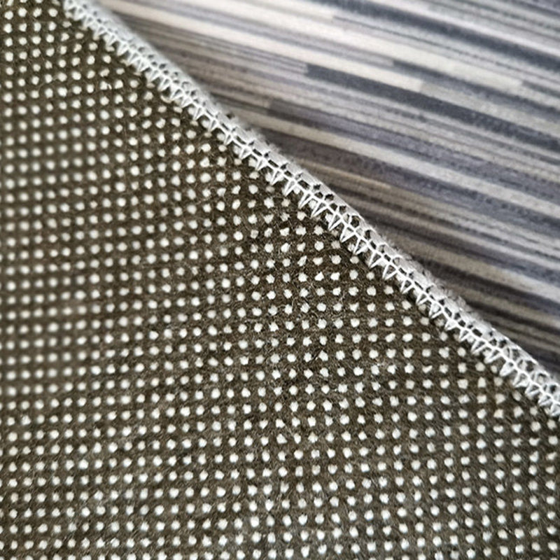 Fancy Plaid Print Area Rug Modern Polyester Area Carpet Non-Slip Backing Rug for Drawing Room