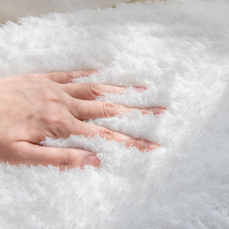 Weißer Wohnzimmer Tee Rug Plüsch fester Farbbereich Teppich Easy Care Area Teppich