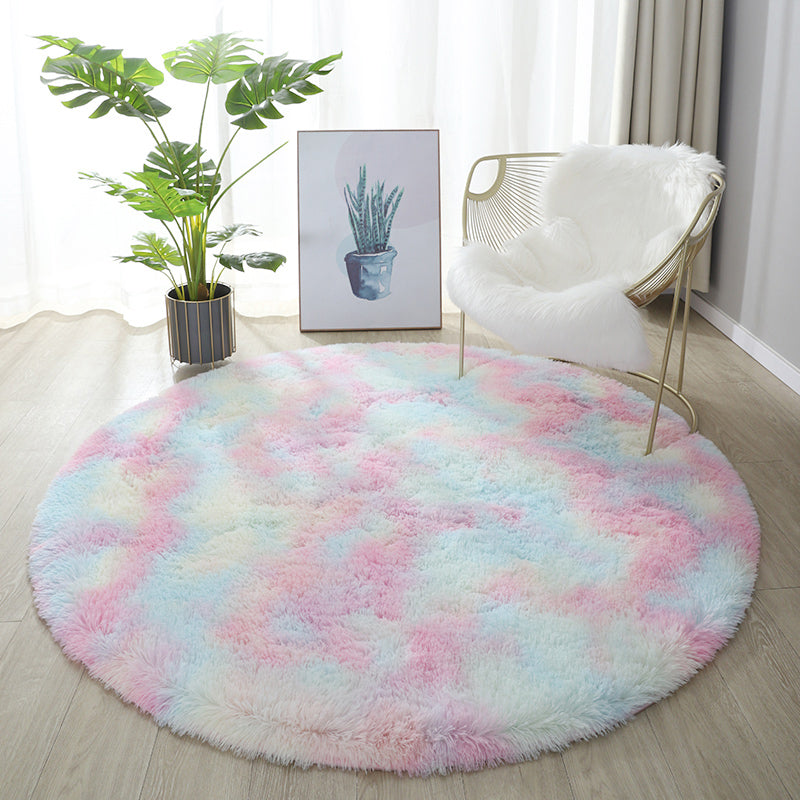 Chic Grey Area Carpet Solid Color Plush Area Rug Stain Resistant Rug for Drawing Room