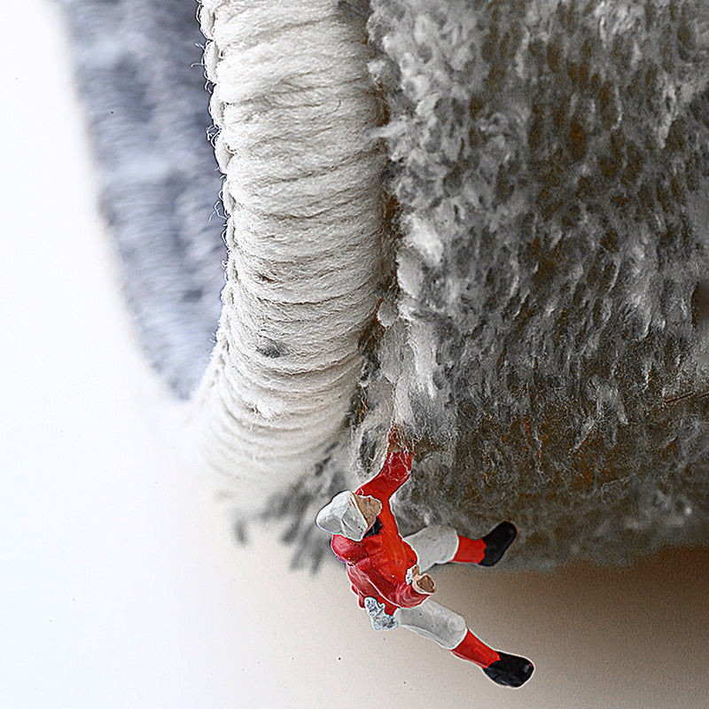 Grey Modern Carpet Geometric Pattern Polyester Area Rug Anti-Slip Area Rug for Bedroom