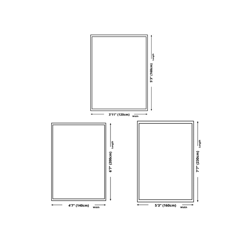 Grey Modern Carpet Geometric Pattern Polyester Area Rug Anti-Slip Area Rug for Bedroom