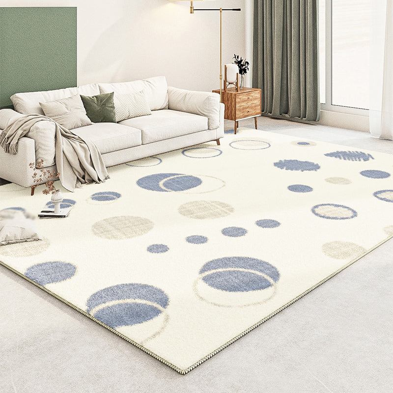 Fancy Modern Rug Grey Polyester Area Rug Geometric Print Anti-Slip Rug for Drawing Room