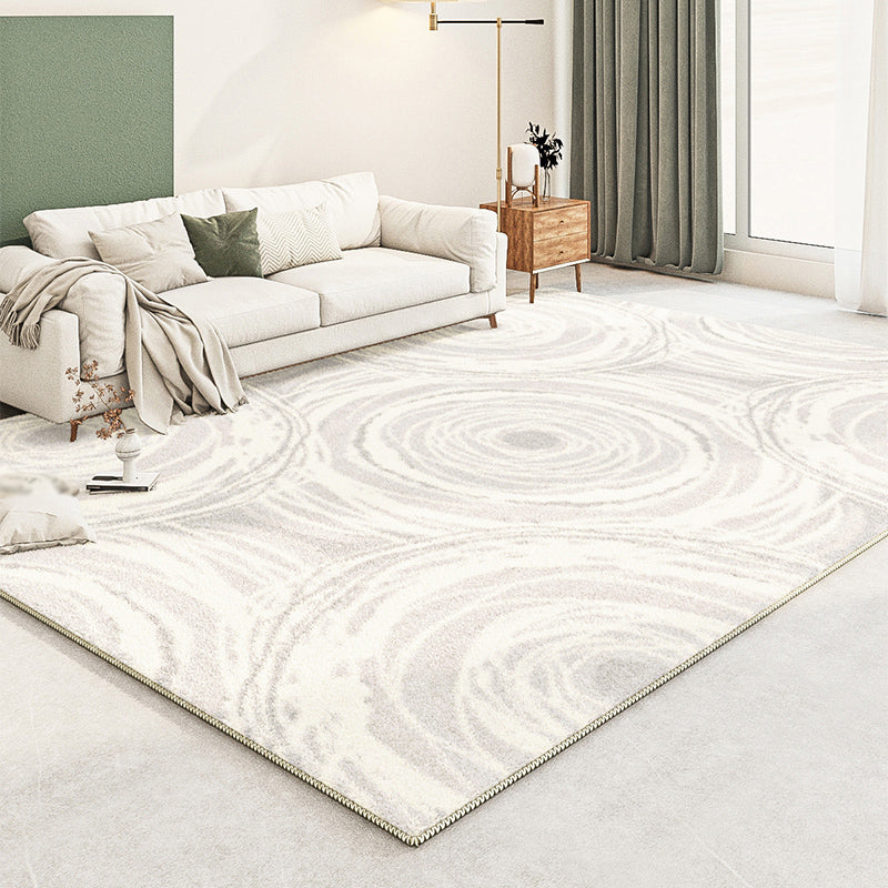 Fancy Modern Rug Grey Polyester Area Rug Geometric Print Anti-Slip Rug for Drawing Room