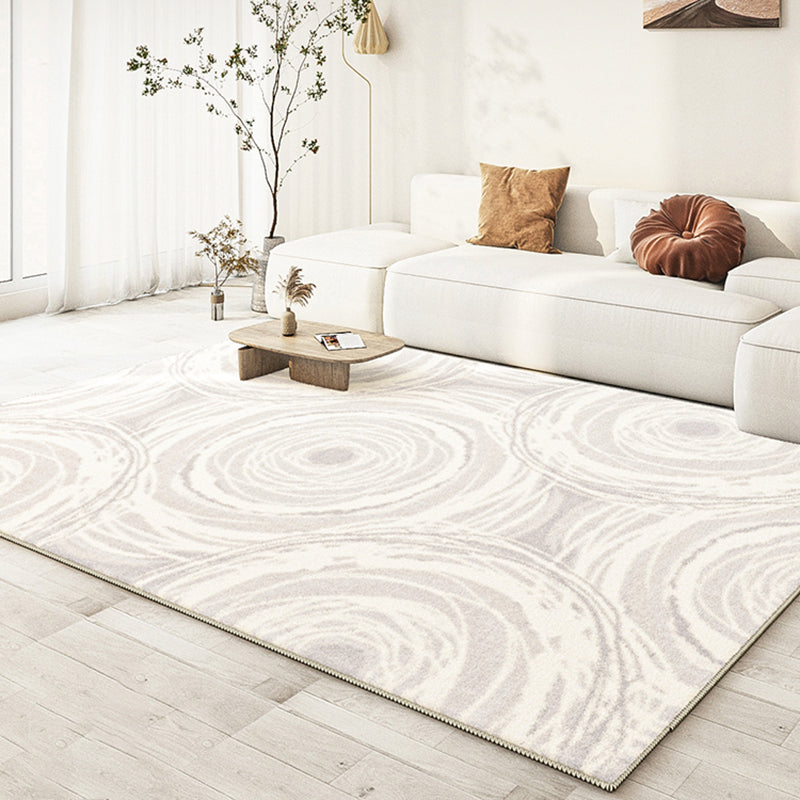 Fancy Modern Rug Grey Polyester Area Rug Geometric Print Anti-Slip Rug for Drawing Room