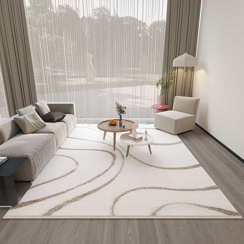 Stylish Modern Carpet Geometric Print Polyester Rug Stain Resistant Rug for Living Room