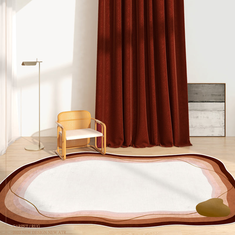 Tapis Chic à blocs de couleurs, moderne, en lin, antidérapant, pour la décoration de la maison