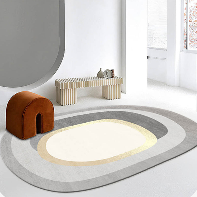 Fancy Modern Rug Blue Contrast Color Area Carpet Non-Slip Backing Area Rug for Drawing Room