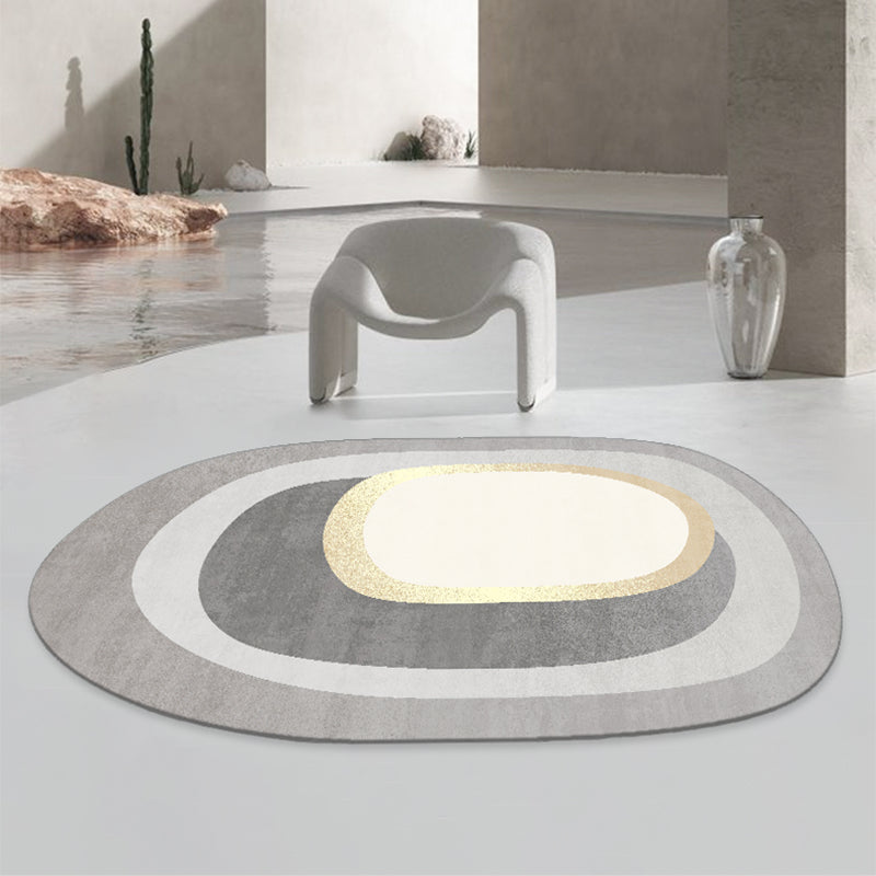 Fancy Modern Rug Blue Contrast Color Area Carpet Non-Slip Backing Area Rug for Drawing Room