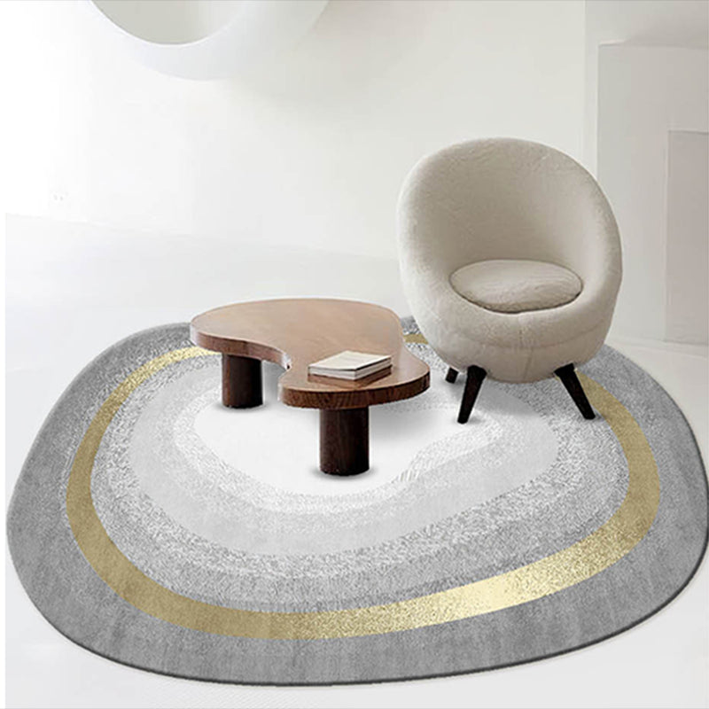 Fancy Modern Rug Blue Contrast Color Area Carpet Non-Slip Backing Area Rug for Drawing Room