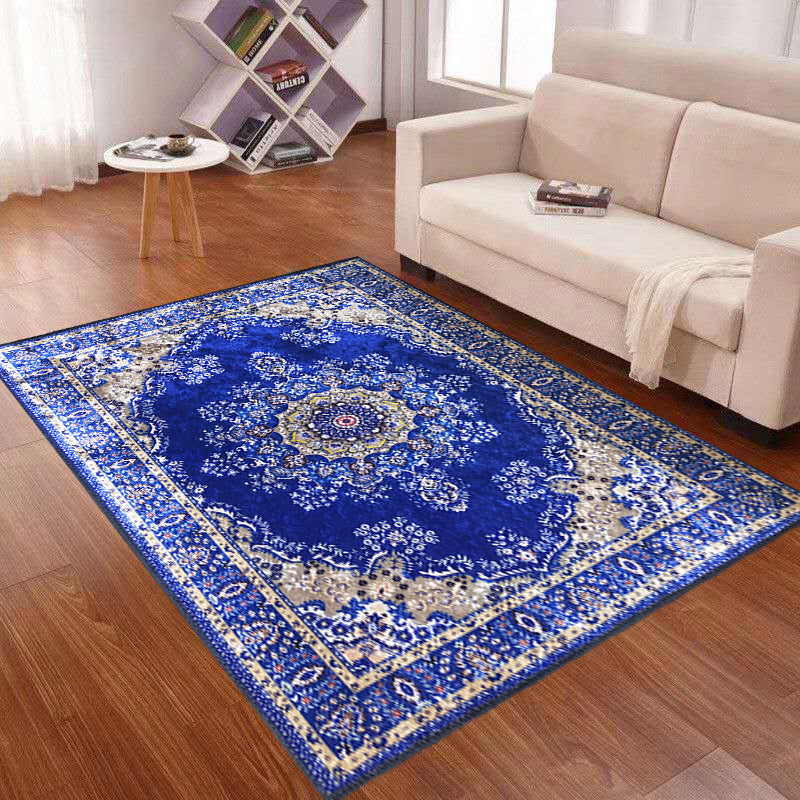 Fancy Traditional Area Carpet Medallion Patroon Polyester Rug Stain Resistant Tapsel voor thuisdecoratie