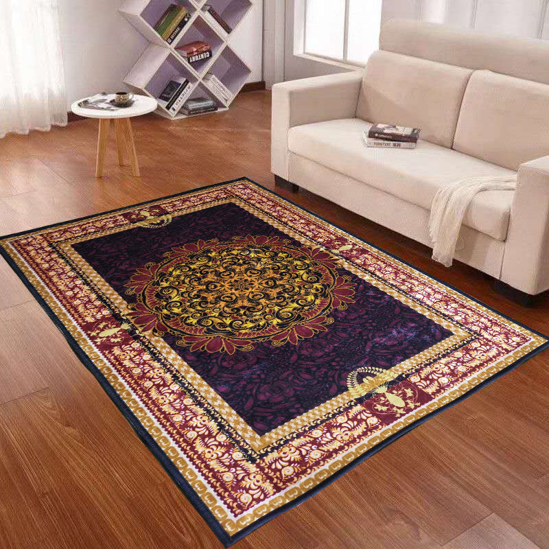 Fancy Traditional Area Carpet Medallion Patroon Polyester Rug Stain Resistant Tapsel voor thuisdecoratie