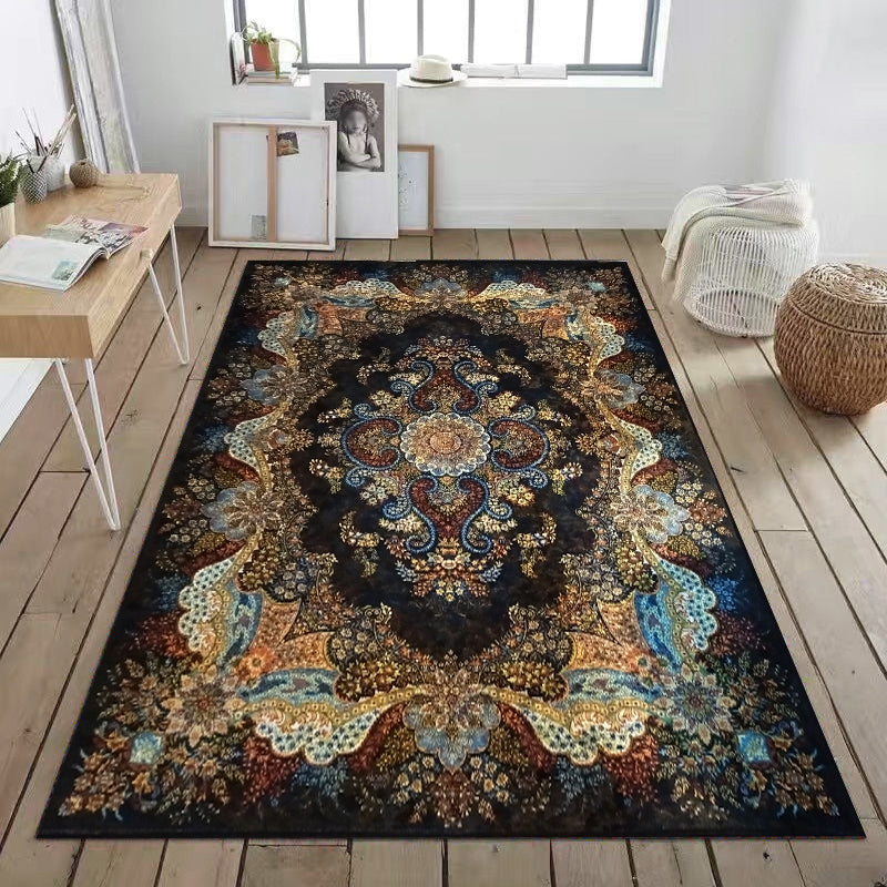 Fancy Traditional Area Carpet Medallion Patroon Polyester Rug Stain Resistant Tapsel voor thuisdecoratie