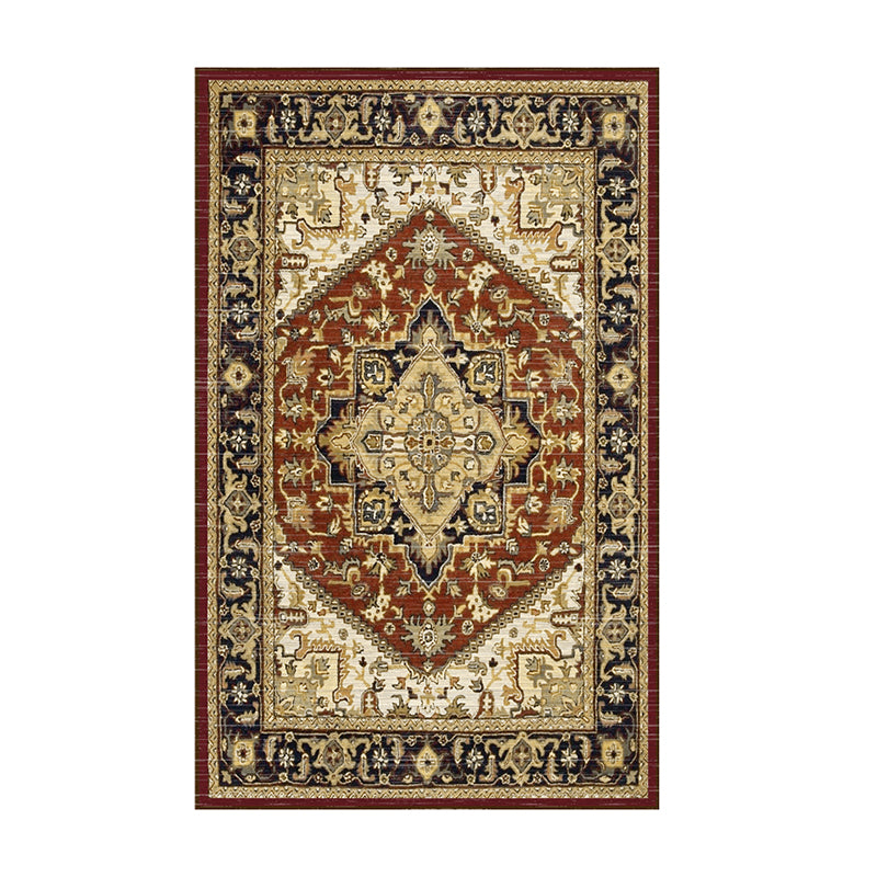 Alfombra del área de la sala de estar azul alfombra de la alfombra del área de poliéster de patrón americano tradicional