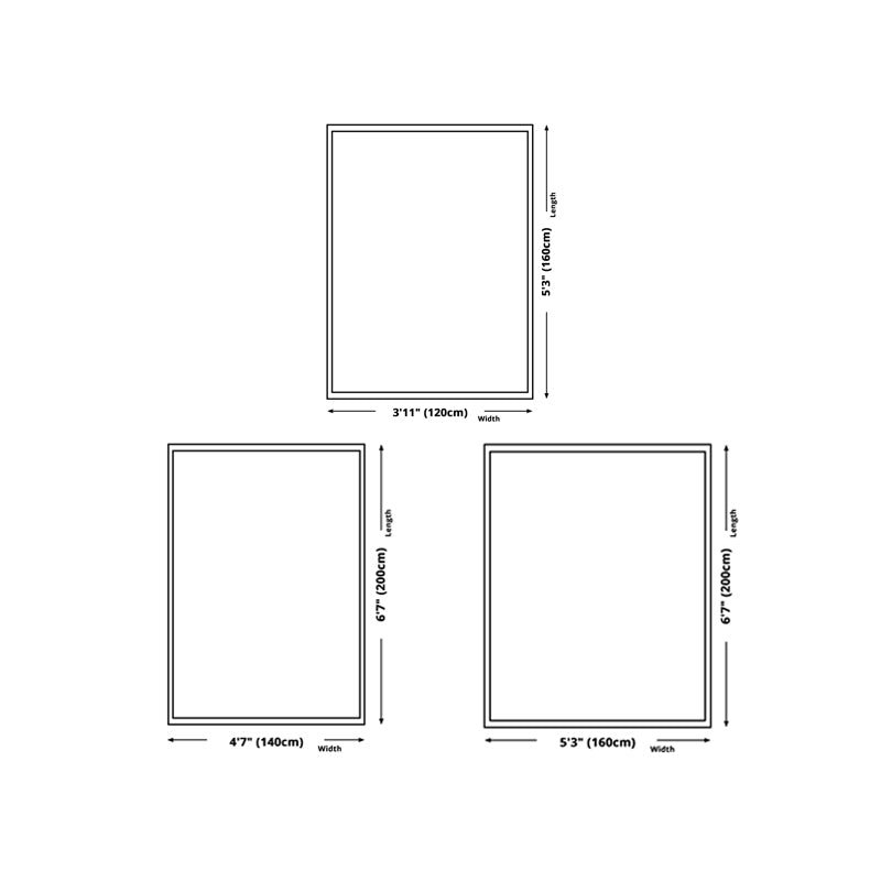 Modern Drawing Room Area Rug Geometric Pattern Polyester Area Carpet Anti-Slip Easy Care Rug