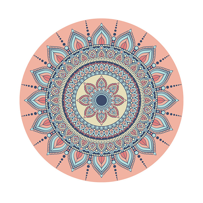 Alfombra de sala de estar elegante alfombra de área de poliéster de patrón antiguo