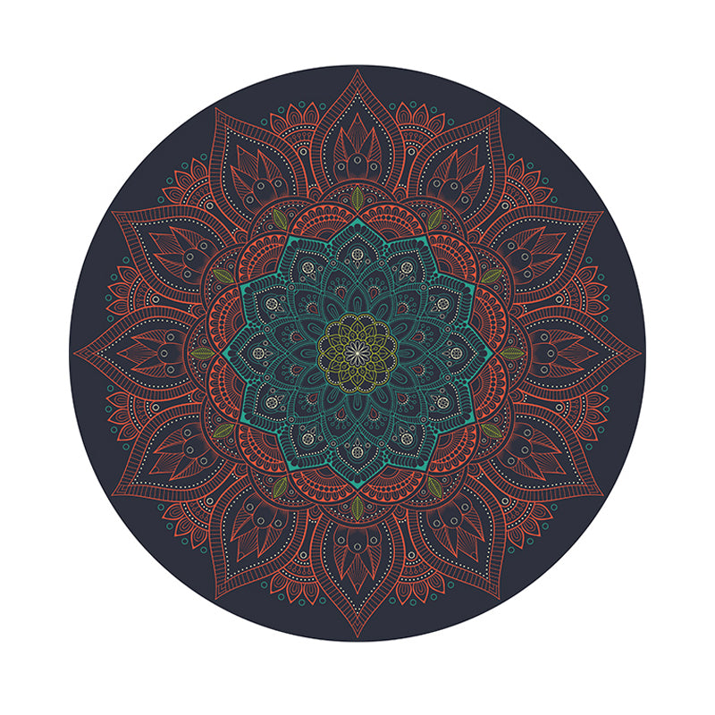 Alfombra de sala de estar elegante alfombra de área de poliéster de patrón antiguo