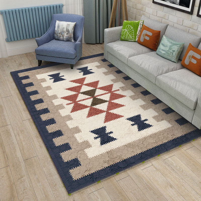 Traditional Americana Print Area Carpet Polyester Area Tapijt Anti-slip Easy Care Tapijt voor huisdecoratie