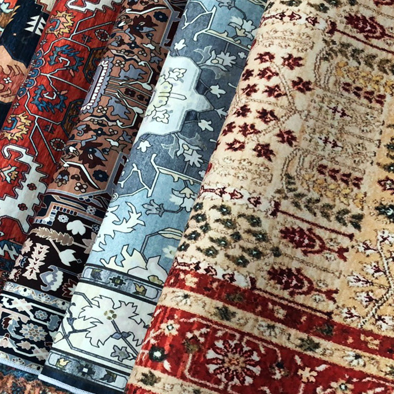 Chique medaillonpatroon Rug Gray Antique Area tapijt Non-slip achtergrondgebied Tapijt voor salon