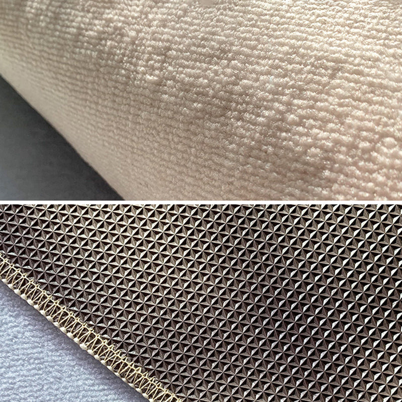 Modern Living Room Area Rug Solid Color Polyester Area Carpet Stain Resistant Rug