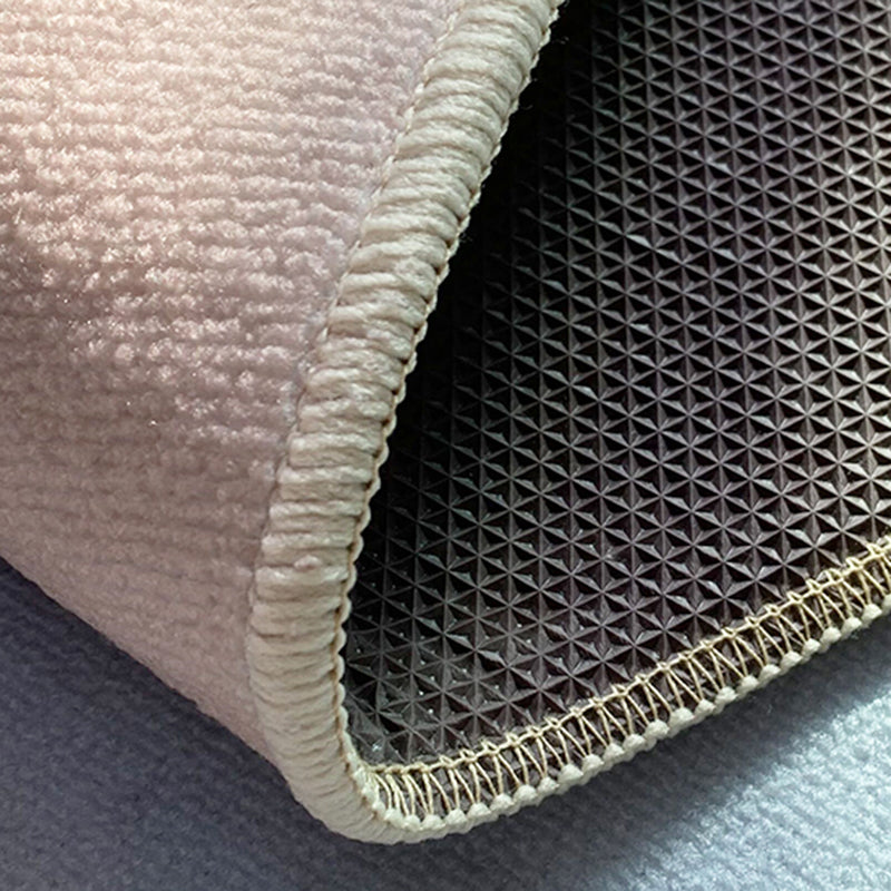 Modern Living Room Area Rug Solid Color Polyester Area Carpet Stain Resistant Rug