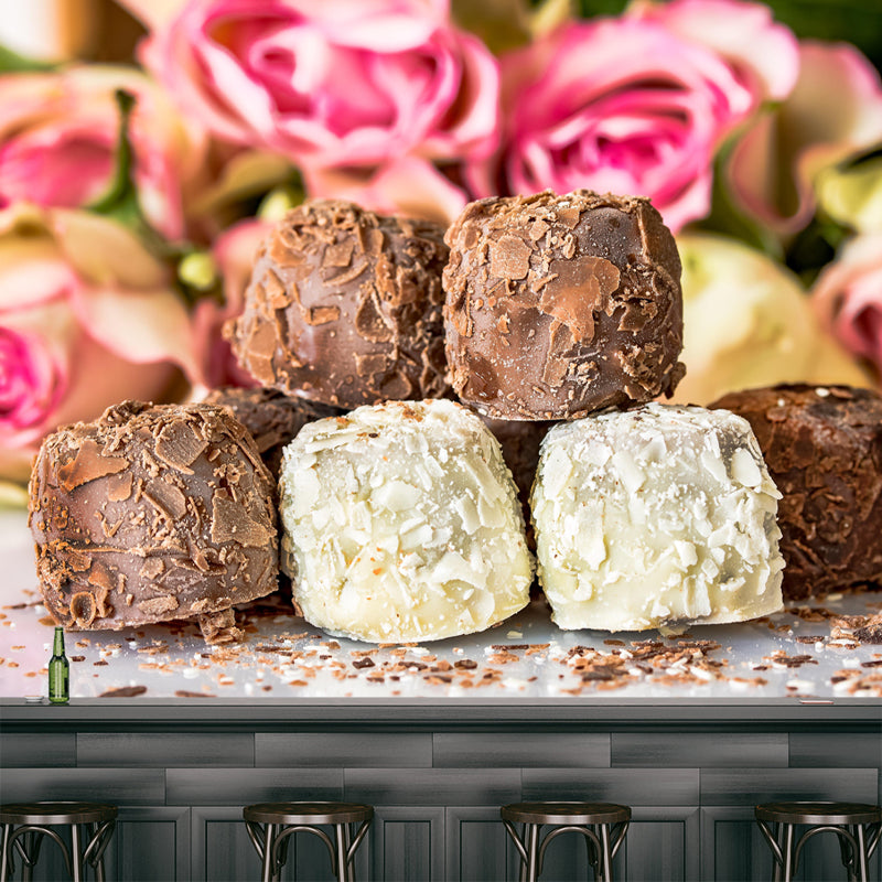 Customized Wall Mural Dessert with Chocolate Marshmallow Pattern Wallpaper Commerce Shop