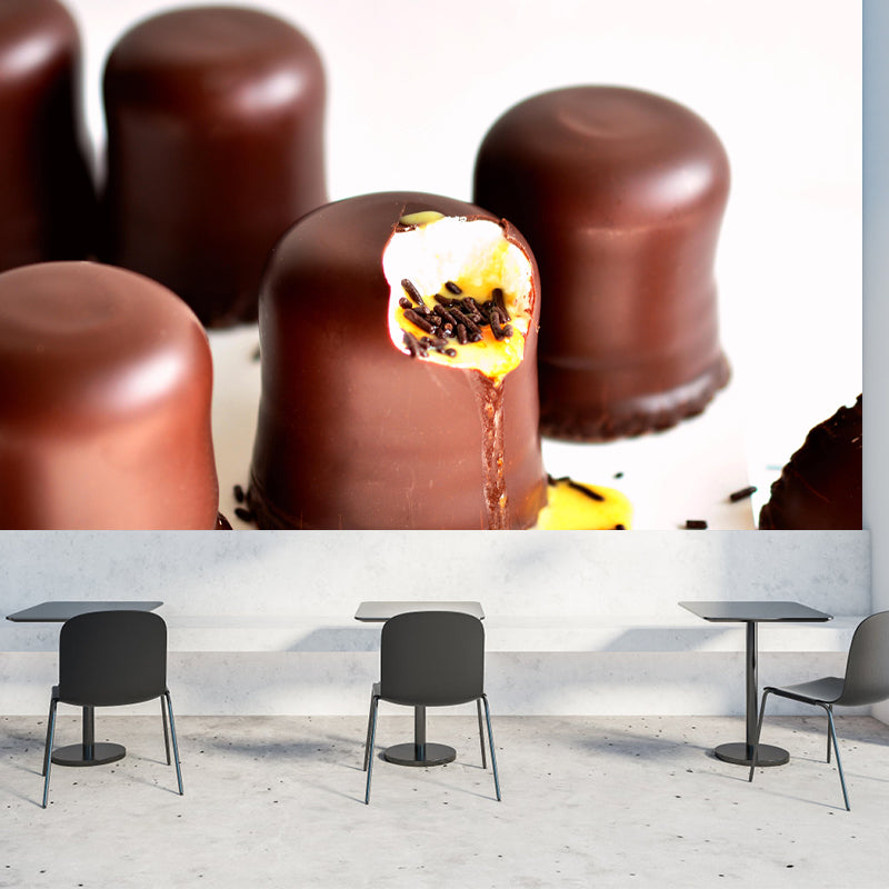 Modern Chocolate Dessert Mural Wall Decor Environment Friendly for Dessert Shop
