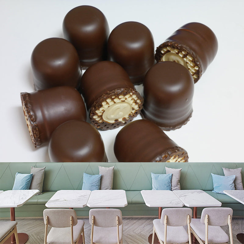Modern Chocolate Dessert Mural Wall Decor Environment Friendly for Dessert Shop