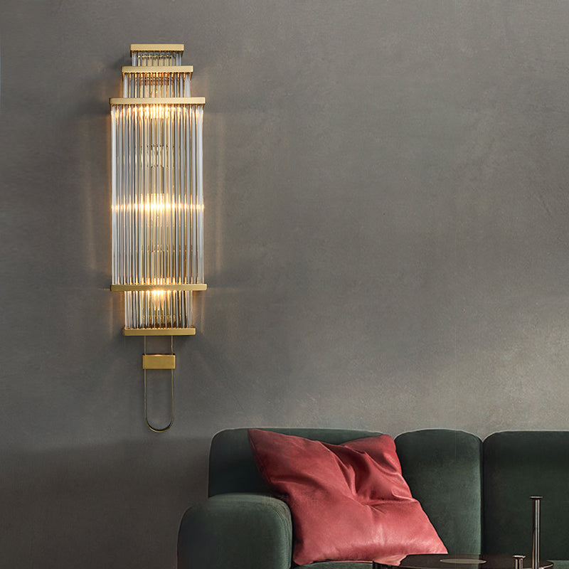 Iluminación de pared geométrica de vidrio estilo moderno múltiples luces de luz montada en la pared