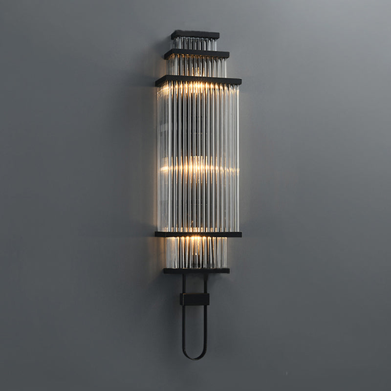 Iluminación de pared geométrica de vidrio estilo moderno múltiples luces de luz montada en la pared