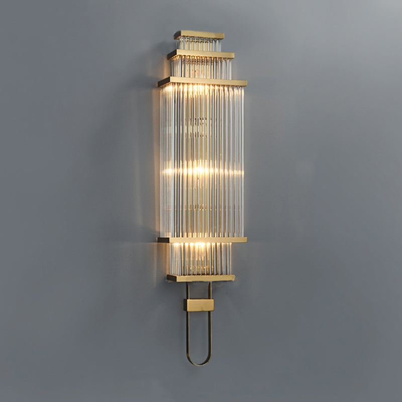 Iluminación de pared geométrica de vidrio estilo moderno múltiples luces de luz montada en la pared