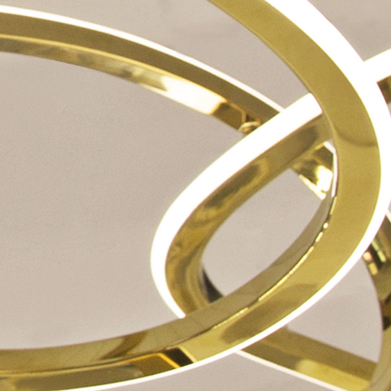 Modern Metal Chandelier Lamp Geometric LED Island Pendant for Dining Room