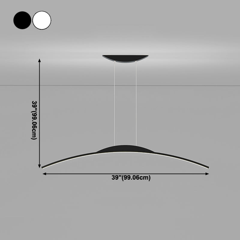 Contemporary Style Linear Island Lighting Metal 1 Light Island Pendant Light