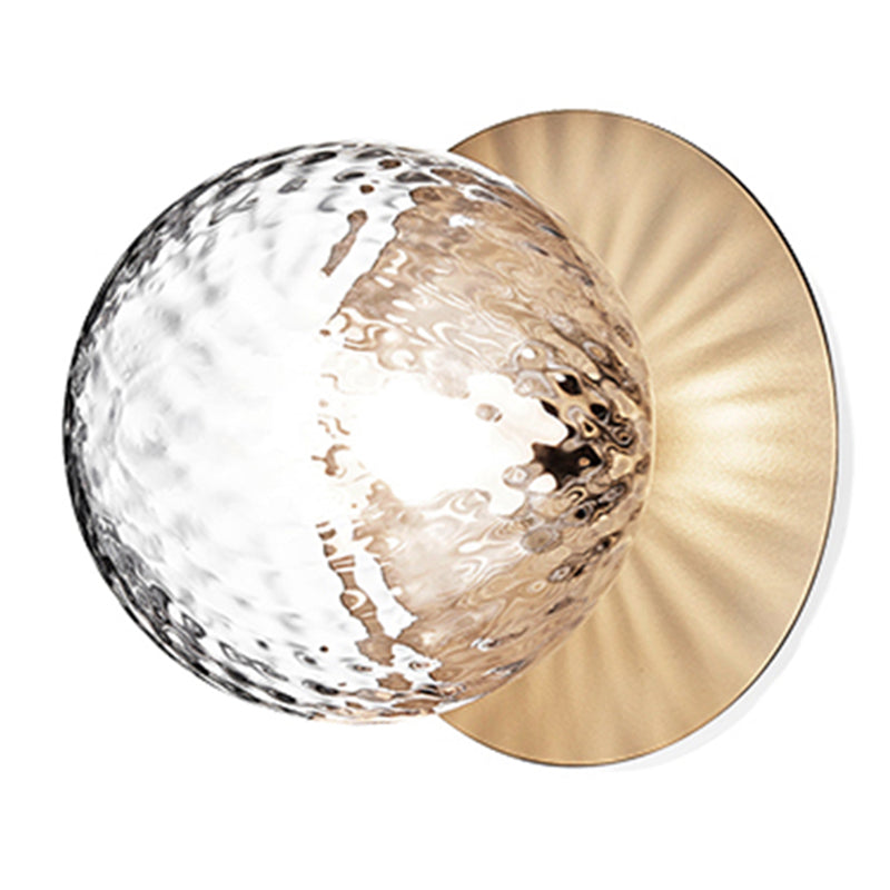 1 éclairage mural à balle en verre clair