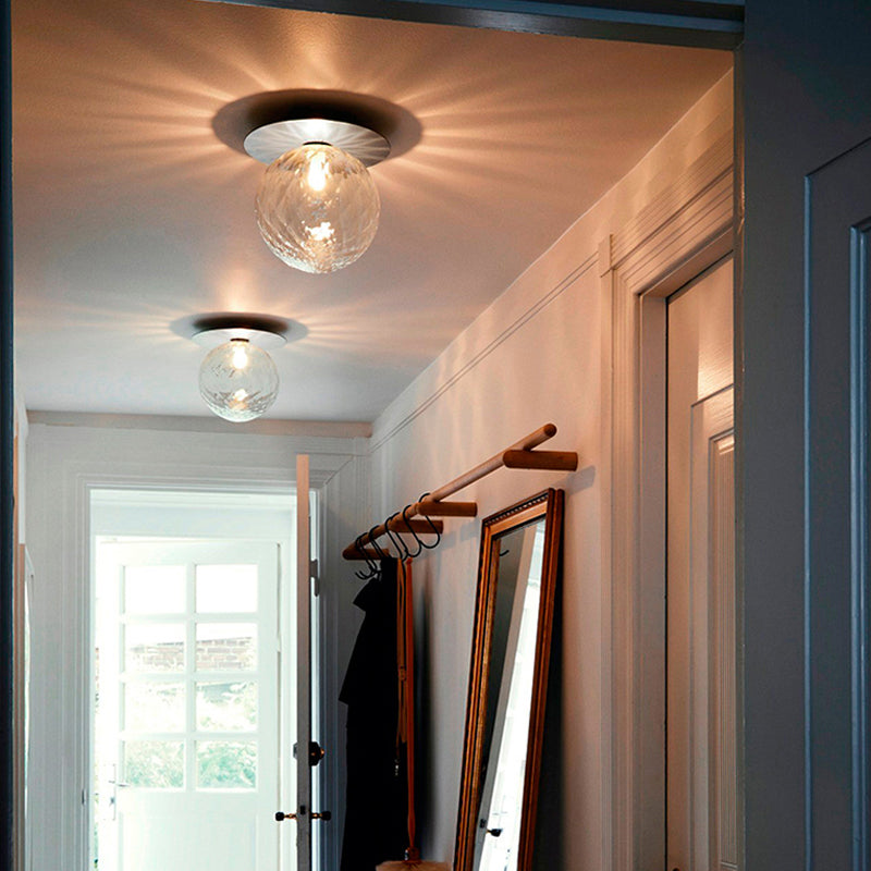 1 éclairage mural à balle en verre clair