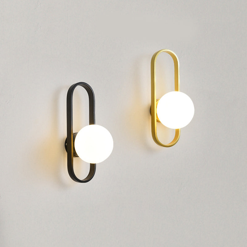 Éclair mural de la teinte en verre style moderne à 1 lumière luminaire mural