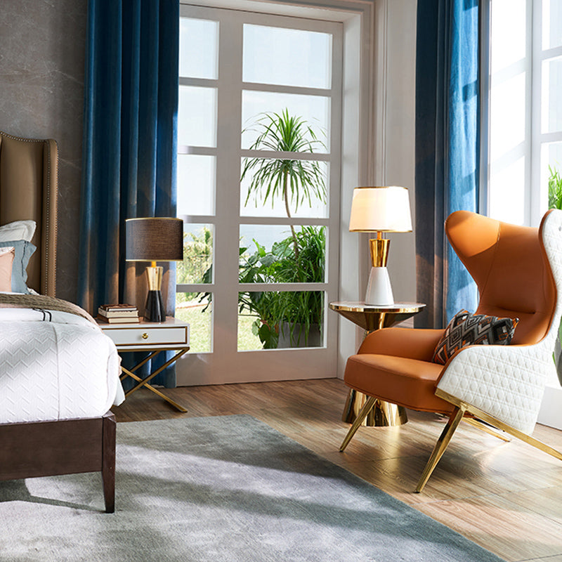 Contemporary 1-Light Table Lamp Cylinder Fabric Table Light for Bedroom