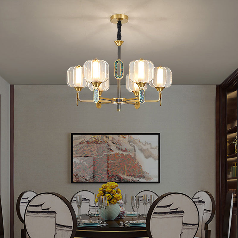 Multi -licht cilindrische tak hangende lichten moderne stijl acrylhangende verlichting