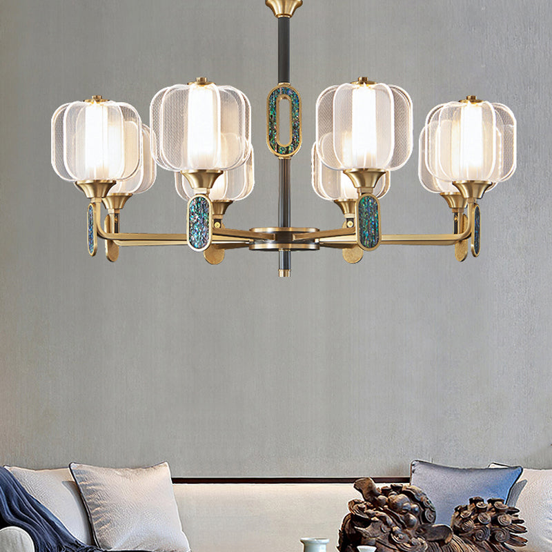 Multi -licht cilindrische tak hangende lichten moderne stijl acrylhangende verlichting