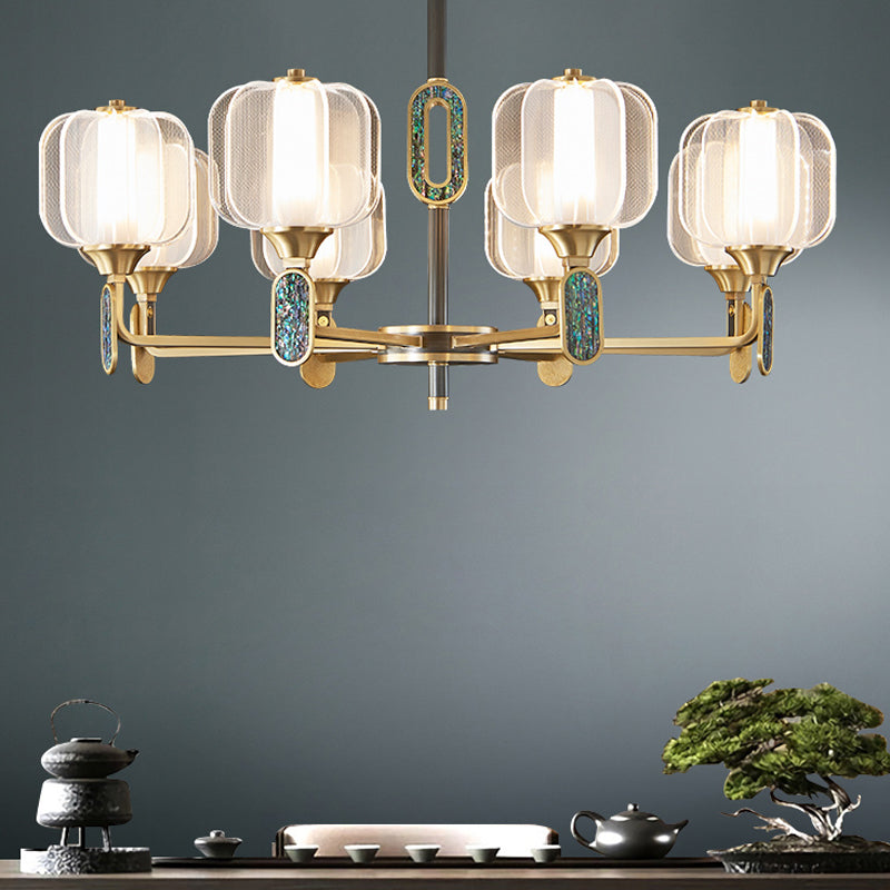 Multi -licht cilindrische tak hangende lichten moderne stijl acrylhangende verlichting