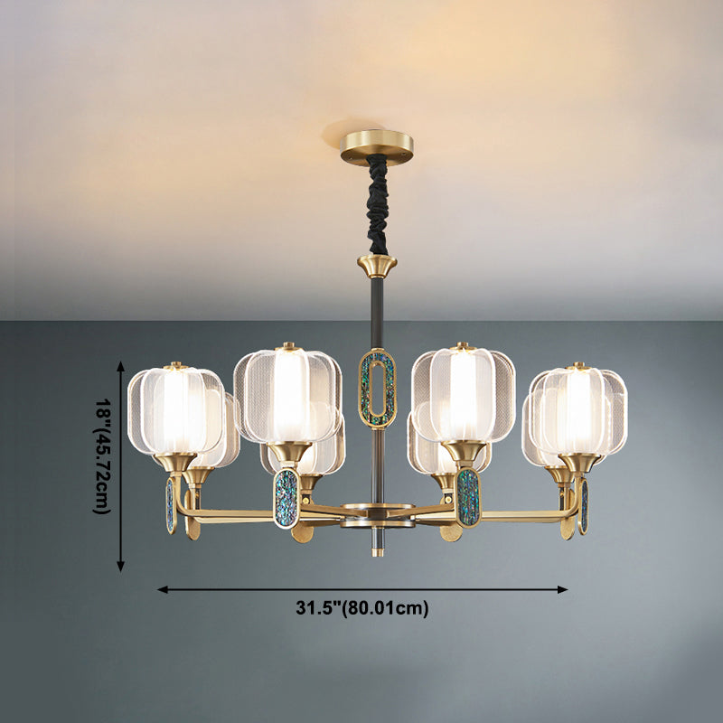 Multi -licht cilindrische tak hangende lichten moderne stijl acrylhangende verlichting