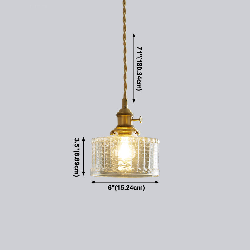 Lampada sospesa in bronzo in bronzo in vetro in stile a sospensione geometrica in stile retrò industriale per sala da pranzo