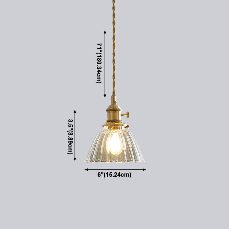 Lampada sospesa in bronzo in bronzo in vetro in stile a sospensione geometrica in stile retrò industriale per sala da pranzo