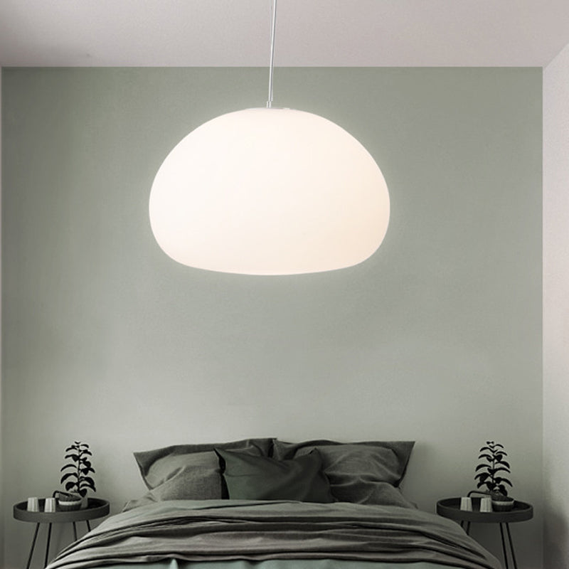 Glass Drop Shade Hanging Lights Modern Style 1 Head Hanging Mount Fixture for Restaurant