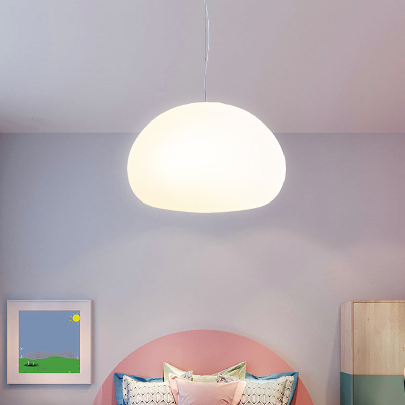 Glass Drop Shade Hanging Lights Modern Style 1 Head Hanging Mount Fixture for Restaurant