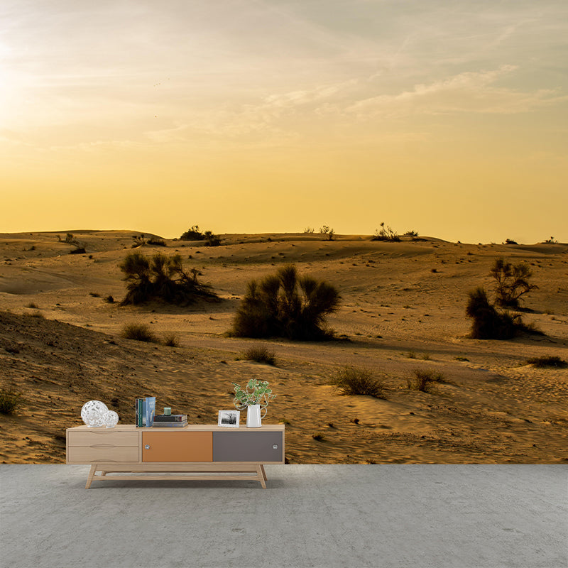Desert Landscape Mural Wallpaper Modern Style Mildew Resistant for Living Room