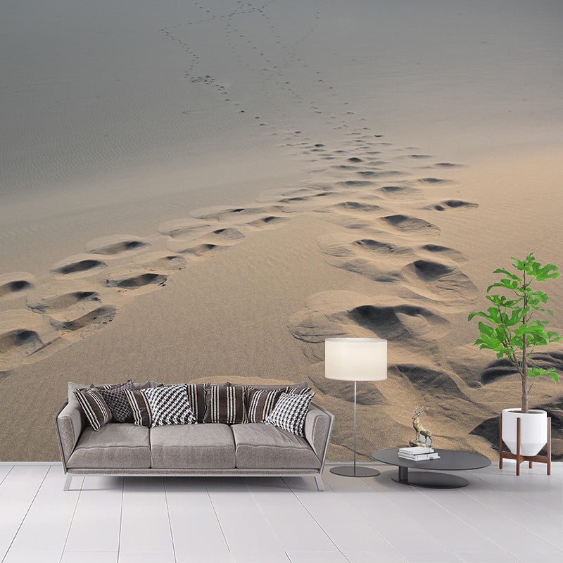 Desert Landscape Mural Wallpaper Modern Style Mildew Resistant for Living Room