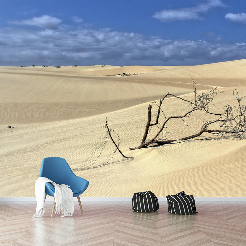 Desert Landscape Mural Modern Style Mildew Resistant for Bedroom