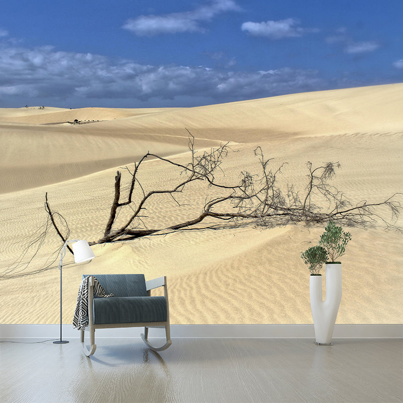 Desert Landscape Mural Modern Style Mildew Resistant for Bedroom