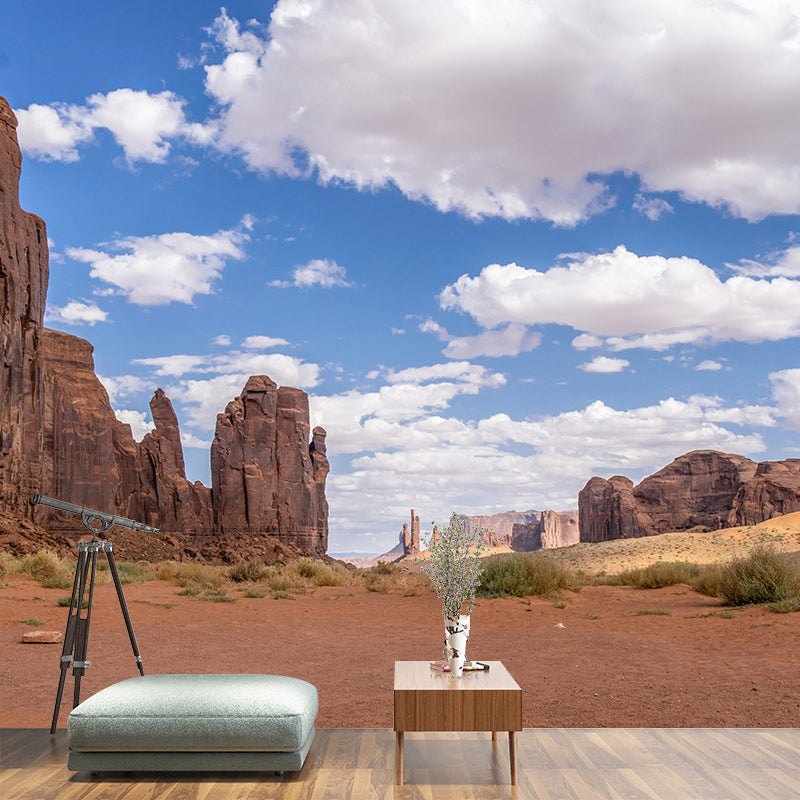 Desert Landscape Mural Modern Style Mildew Resistant for Bedroom