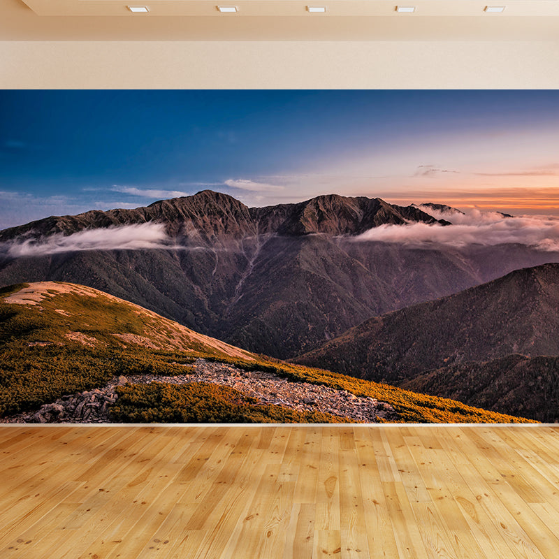 Huge Mountain Wall Mural Wallpaper Modern Style Mildew Resistant Wall Covering